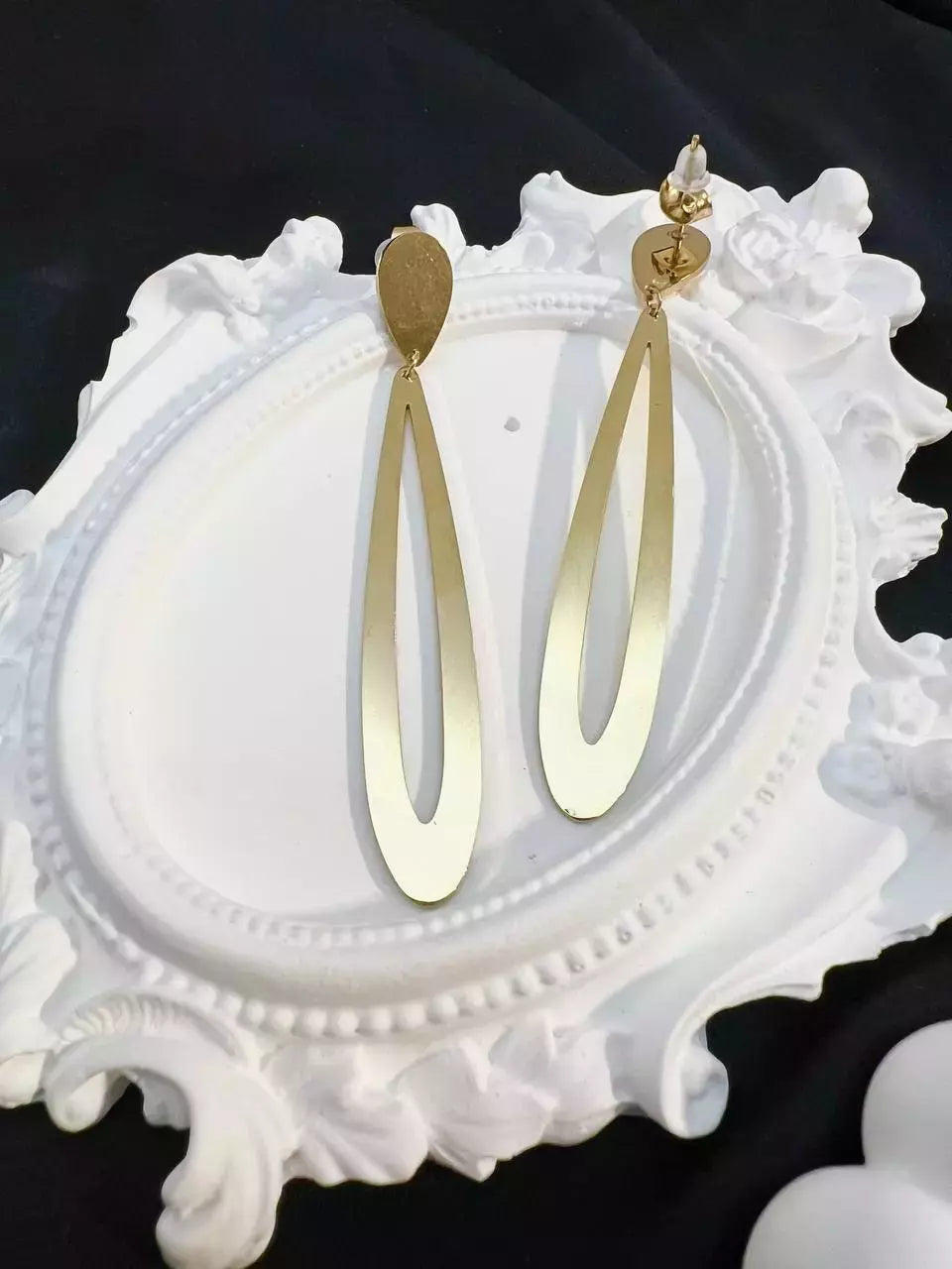 Kolczyki ze stali "Długa kropla" eleganckie