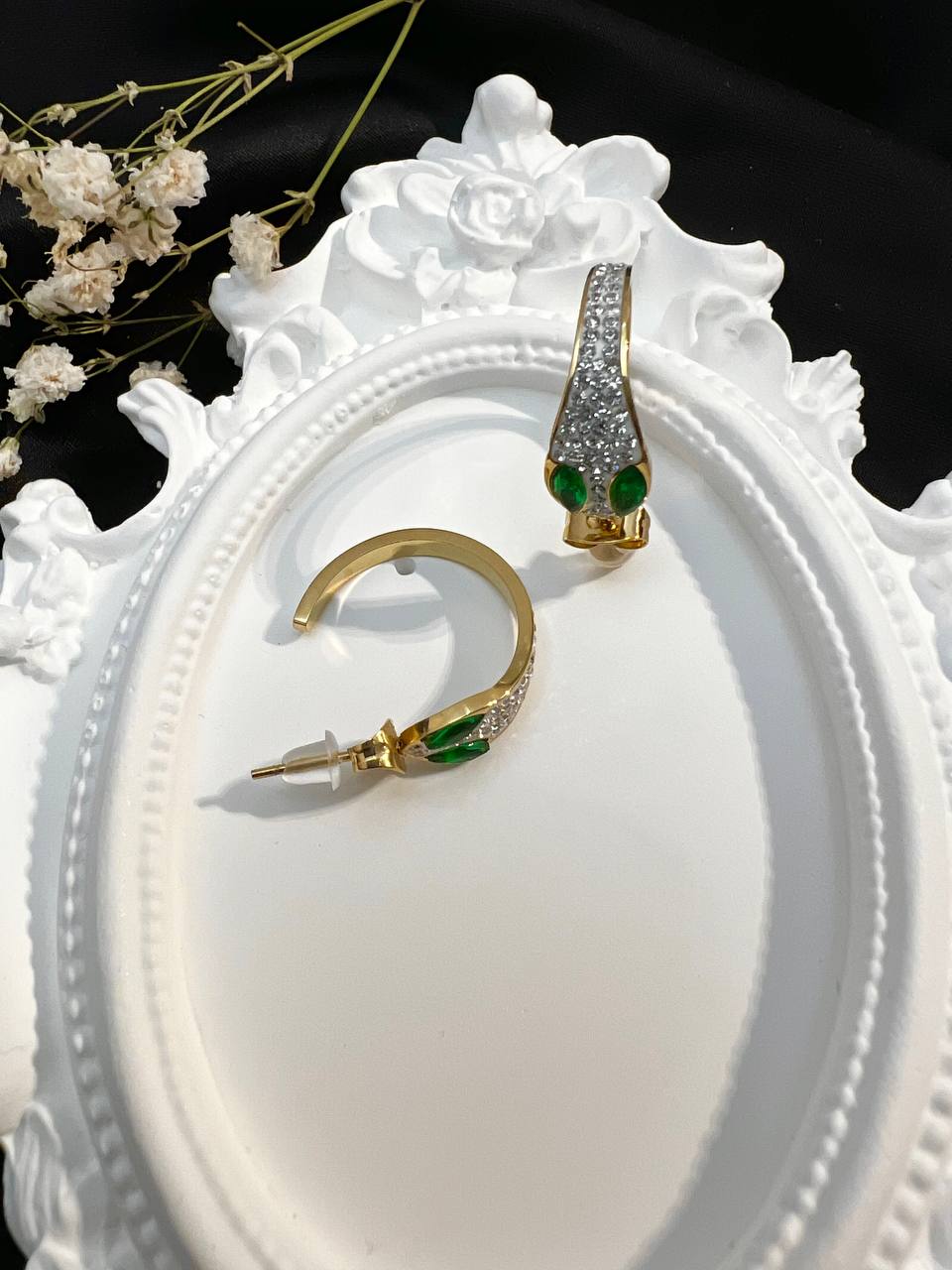 Kolczyki ze stali z cyrkonią "Stylowe"