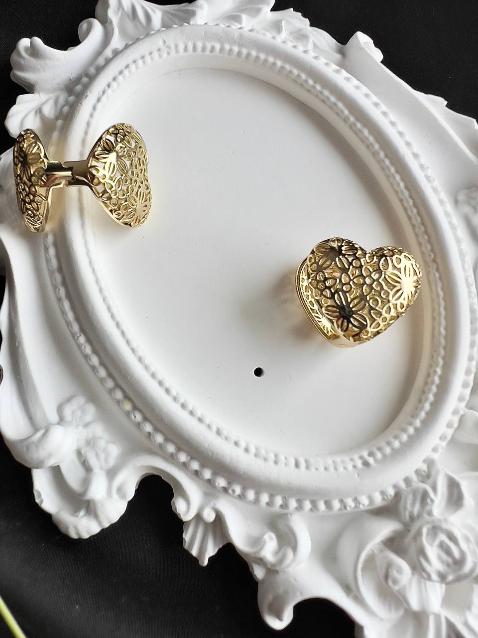 Kolczyki ze stali „Ażurowe Serce”