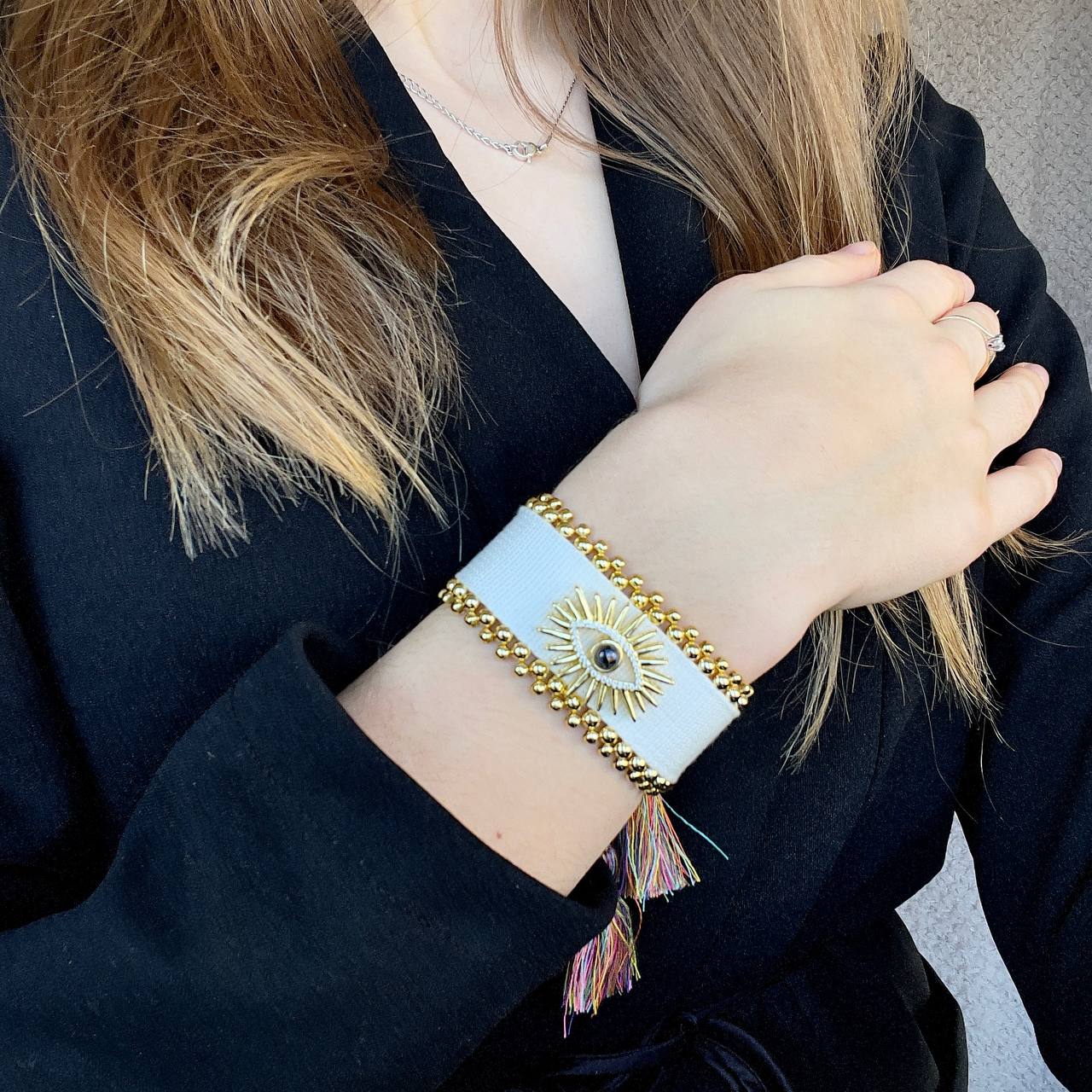 Bransoletka ze stali „Ochronny Blask” – Oko Proroka