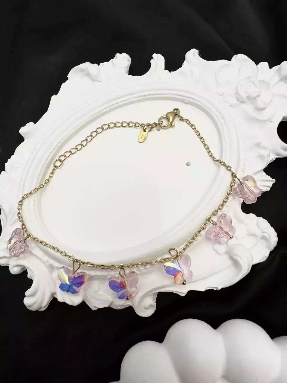 Bransoletka ze stali „Kolorowe Motylki”